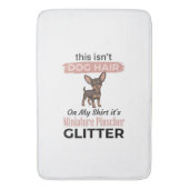 Miniature Pinscher Glitter Grappig Hond Shirt Ontw Badmat (Voorkant Verticaal)