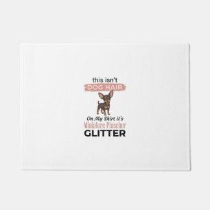 Miniature Pinscher Glitter Grappig Hond Shirt Ontw Deurmat