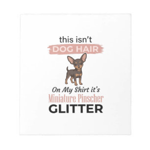 Miniature Pinscher Glitter Grappig Hond Shirt Ontw Notitieblok