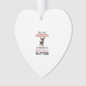 Miniature Pinscher Glitter Grappig Hond Shirt Ontw Ornament (voorkant)