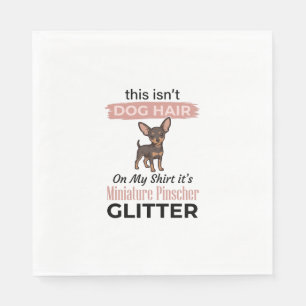 Miniature Pinscher Glitter Grappig Hond Shirt Ontw Servet