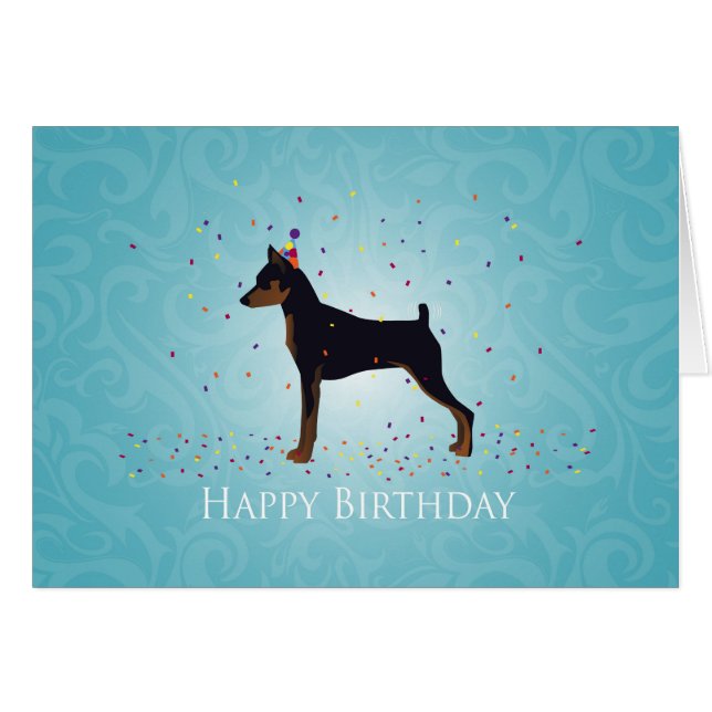 Miniature Pinscher Greetings (Voorkant Horizontaal)