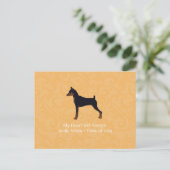 Miniature Pinscher Greetings Briefkaart (Staand voorkant)