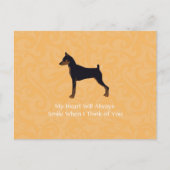 Miniature Pinscher Greetings Briefkaart (Voorkant)