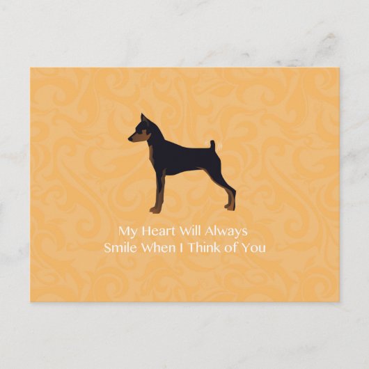 Miniature Pinscher Greetings Briefkaart (Voorkant)