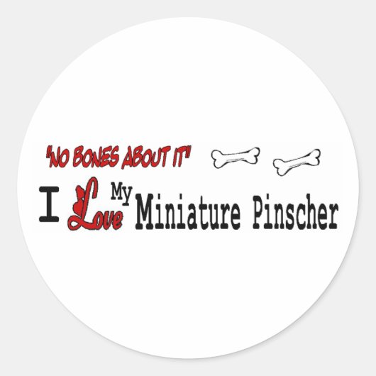 Miniature Pinscher (I Love) Sticker (Voorkant)