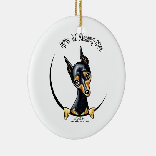 Miniature Pinscher IAAM Keramisch Ornament (Rechts)