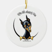 Miniature Pinscher IAAM Keramisch Ornament (Voorkant)