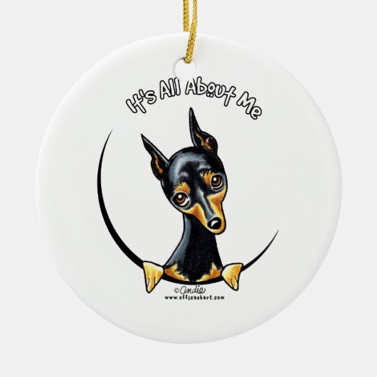 Miniature Pinscher IAAM Keramisch Ornament (Voorkant)