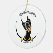 Miniature Pinscher IAAM Keramisch Ornament (Links)