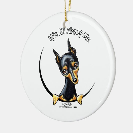 Miniature Pinscher IAAM Keramisch Ornament (Links)