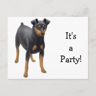 Miniature Pinscher Invitation Kaart
