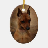 Miniature Pinscher Keramisch Ornament (Voorkant)