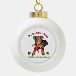 Miniature Pinscher Keramische Bal Ornament