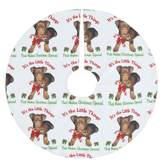 Miniature Pinscher Kerstboom Rok (Voorkant)