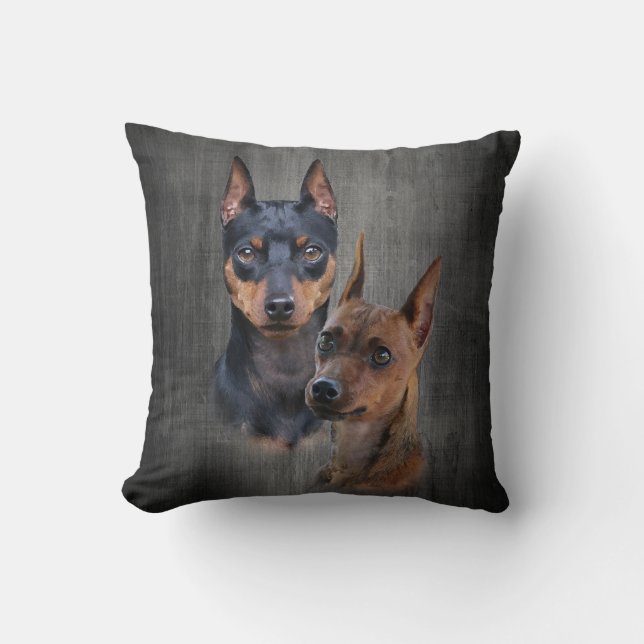 Miniature Pinscher Kussen (Voorkant)