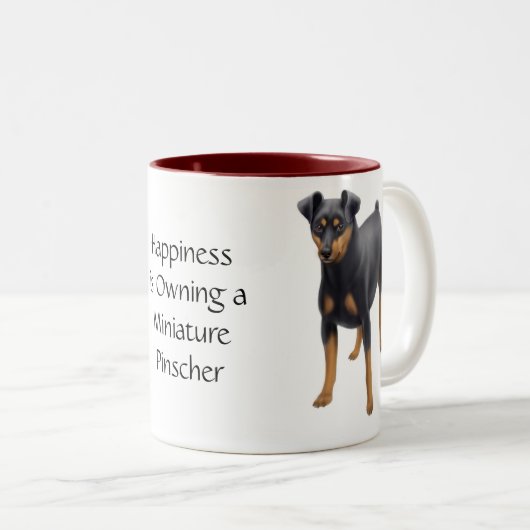 Miniature Pinscher Mok (Voorkant rechts)