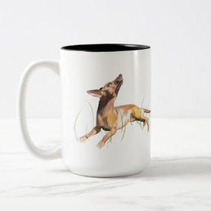 Miniature Pinscher Mok, Hond Moeder Koffie Tweekleurige Koffiemok