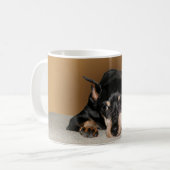 Miniature Pinscher ook bekend als Min Pin Koffiemok (Voorkant links)