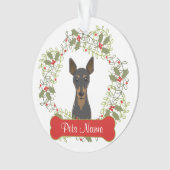 Miniature Pinscher Ornament (voorkant)