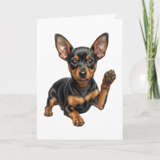 Miniature Pinscher Pup Min Pin Hond Papa Mama Hall Kaart