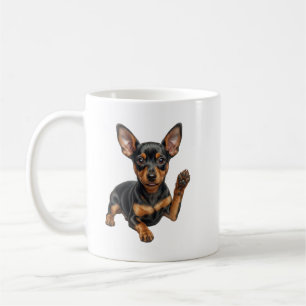 Miniature Pinscher Pup Min Pin Hond Papa Mama Hall Koffiemok