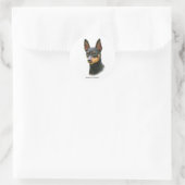 Miniature Pinscher Ronde Sticker (Tas)