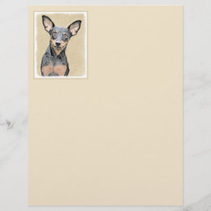Miniature Pinscher Schilderij Mooie Originele Hond
