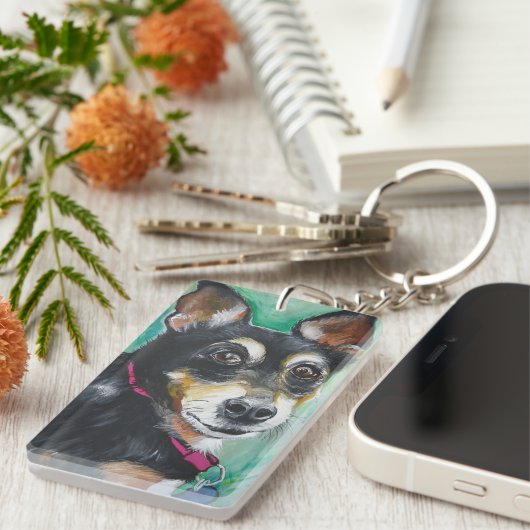 Miniature Pinscher Sleutelhanger (Voorkant Rechts)