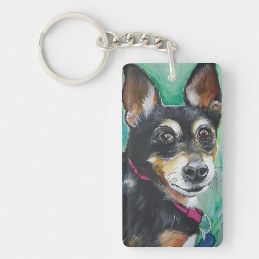 Miniature Pinscher Sleutelhanger (Voorkant)