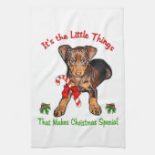Miniature Pinscher Theedoek (Verticaal)