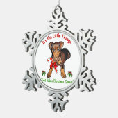 Miniature Pinscher Tin Sneeuwvlok Ornament (Rechts)