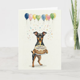 Miniature Pinscher Verjaardag Hond Moeder Min Pin  Kaart