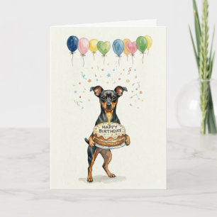 Miniature Pinscher Verjaardag Hond Moeder Min Pin  Kaart