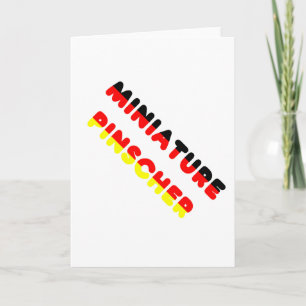 Miniature Pinscher Vlag In Naam Kaart