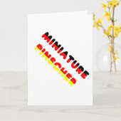 Miniature Pinscher Vlag In Naam Kaart (Gele Bloem)