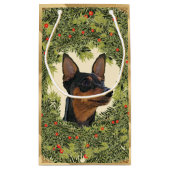 Miniature Pinscher Wreath Klein Cadeauzakje (Achterkant)