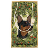 Miniature Pinscher Wreath Klein Cadeauzakje (Voorkant)