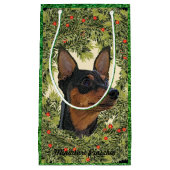 Miniature Pinscher Wreath Klein Cadeauzakje (Voorkant)