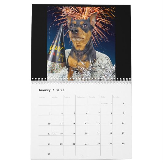 Miniature Pinscher Year Kalender (Jan 2027)