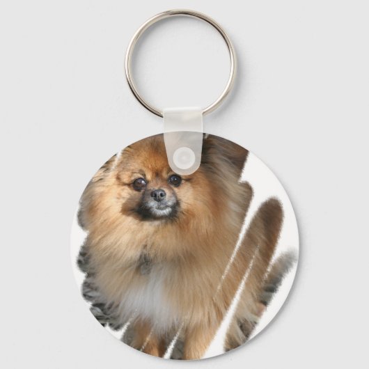 Miniature Pomeranian Sleutelhanger (Voorkant)