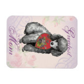 Miniature Poodle Heart Mam Magneet (Horizontaal)