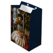 Miniature Poodle Holiday Medium Cadeauzakje (Voorkant Gekanteld)