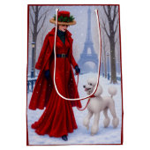 Miniature Poodle Holiday Medium Cadeauzakje (Achterkant)