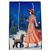 Miniature Poodle Holiday Medium Cadeauzakje (Achterkant)