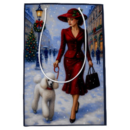Miniature Poodle Holiday  Medium Cadeauzakje