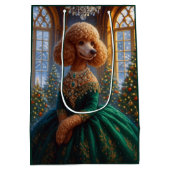 Miniature Poodle Holiday Medium Cadeauzakje (Achterkant)