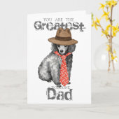 Miniature Poodle Kaart (Gele Bloem)