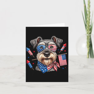Miniature Schnauzer Amerikaanse vlag Memorial Day Kaart