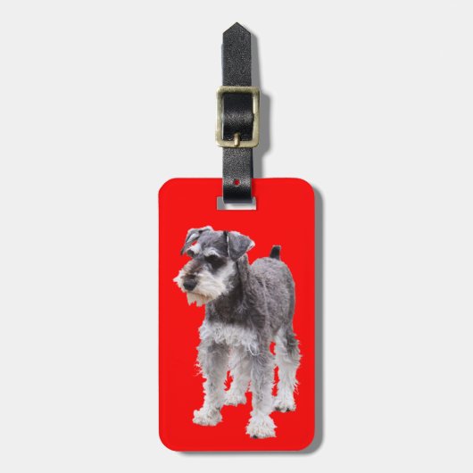 Miniature Schnauzer Bagagelabel (Voorkant verticaal)
